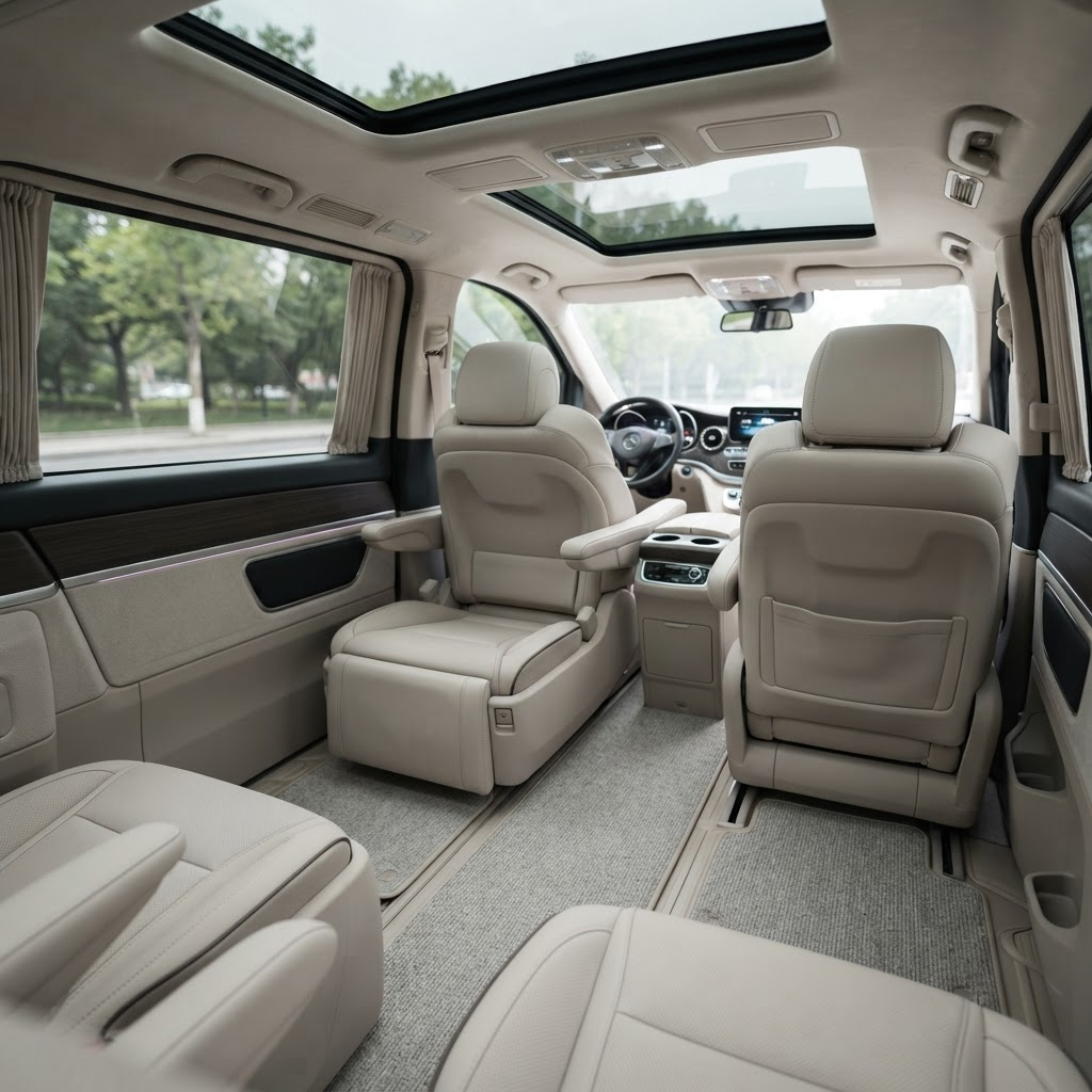 Interior confortabil al mașinii de transfer